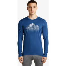 Icebreaker Merino 200 Oasis LS Crewe Rising Light Lapis Lazuli M