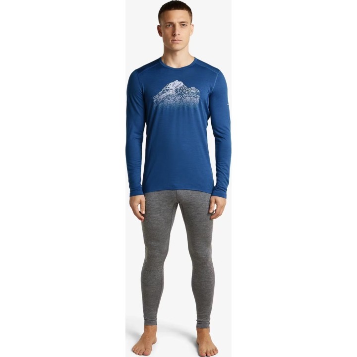 Icebreaker Merino 200 Oasis LS Crewe Rising Light Lapis Lazuli XL