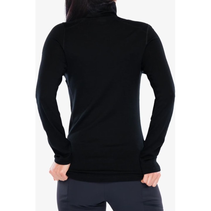 Icebreaker Merino 260 Tech LS con media cremallera para mujer, negro