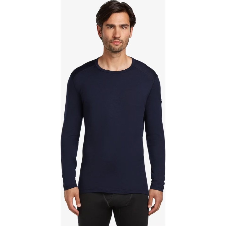 Icebreaker Merino 260 Tech LS Crewe para hombre, azul marino