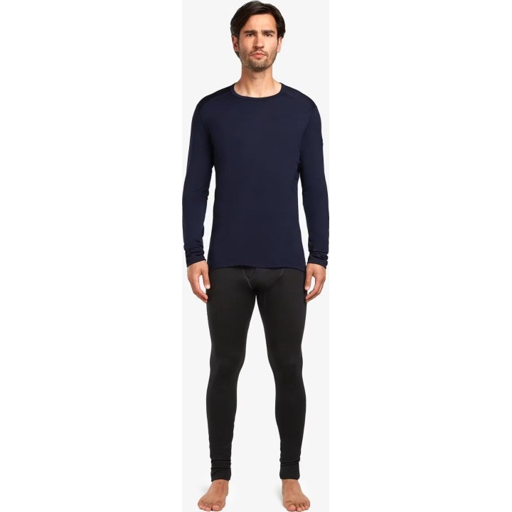 Icebreaker Merino 260 Tech LS Crewe para hombre, azul marino