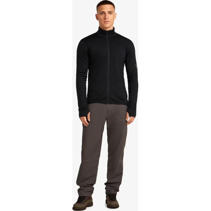 Icebreaker Merino Blend 300 RealFleece Descender LS Zip Nero S
