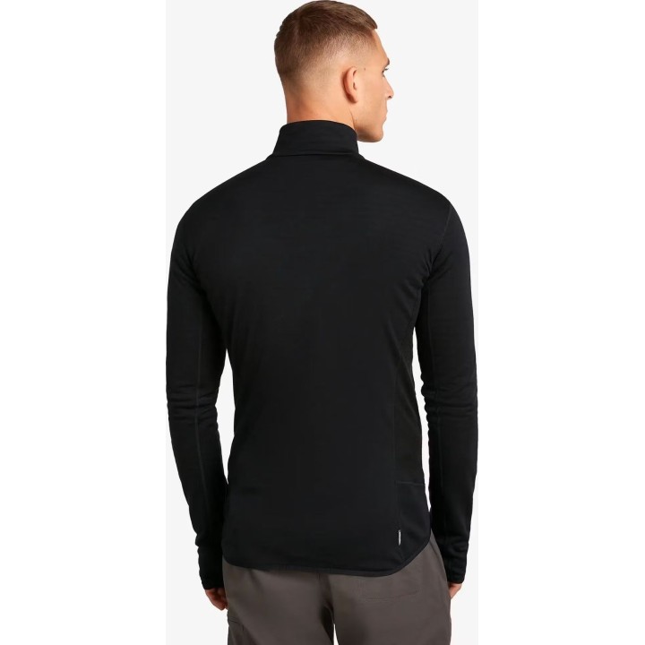 Icebreaker Merino Blend 300 RealFleece Descender LS Zip Nero S