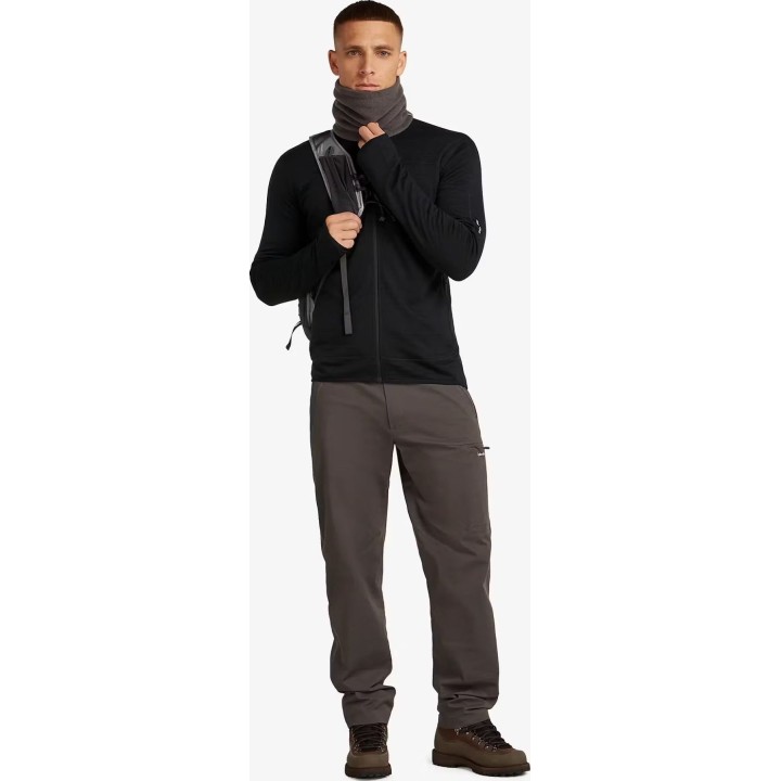 Icebreaker Merino Blend 300 RealFleece Descender LS Zip Nero S