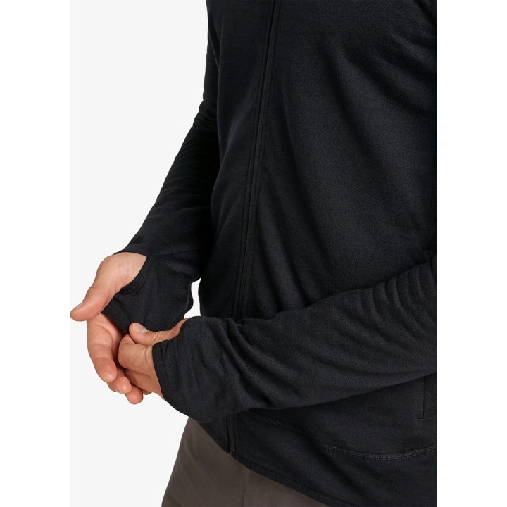 Icebreaker Merino Blend 300 RealFleece Descender LS Zip Noir S