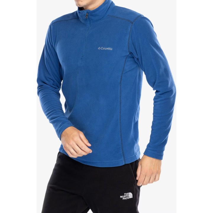 Jersey de forro polar Columbia Klamath Range II con media cremallera, color azul montaña, talla M