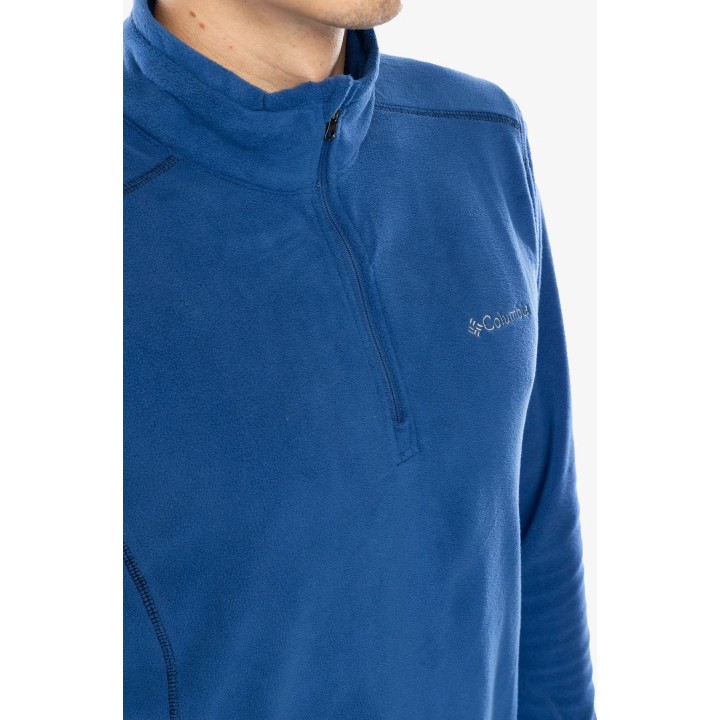 Jersey de forro polar Columbia Klamath Range II con media cremallera, color azul montaña, talla M