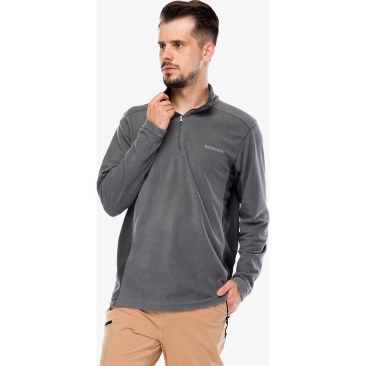 Columbia Klamath Range II Half-Zip Fleece Pullover City Grey/Shark Red M