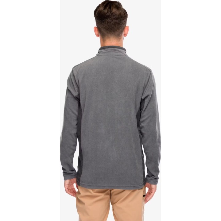 Pullover in pile Columbia Klamath Range II con mezza zip, grigio città/rosso squalo, taglia XL