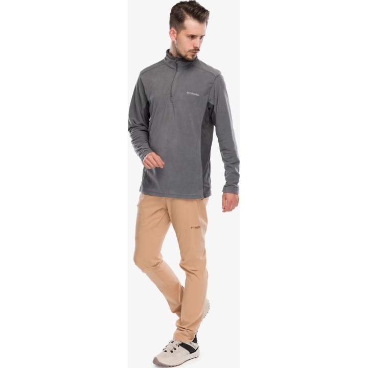 Pull en polaire Columbia Klamath Range II à demi-zip, gris ville/requin, taille XL