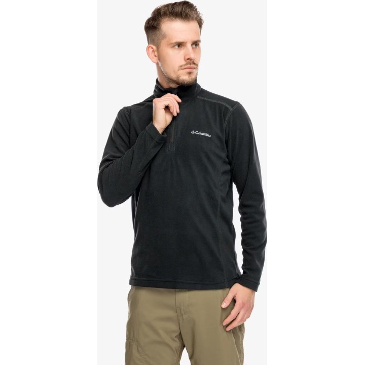Jersey de forro polar Columbia Klamath Range II con media cremallera, negro, talla L