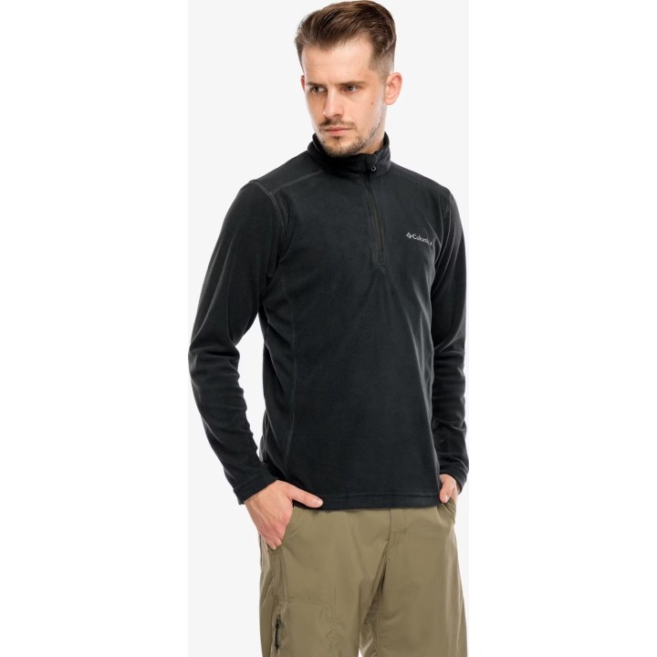 Jersey de forro polar Columbia Klamath Range II con media cremallera, negro, talla M