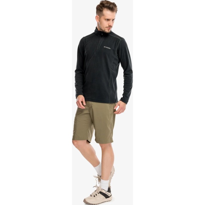 Jersey de forro polar Columbia Klamath Range II con media cremallera, negro, talla M