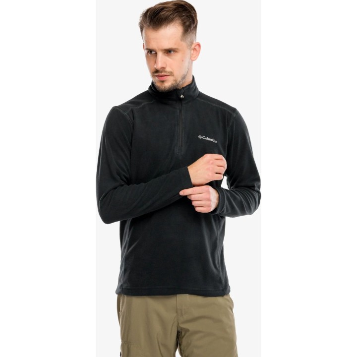 Jersey de forro polar Columbia Klamath Range II con media cremallera, negro, talla M