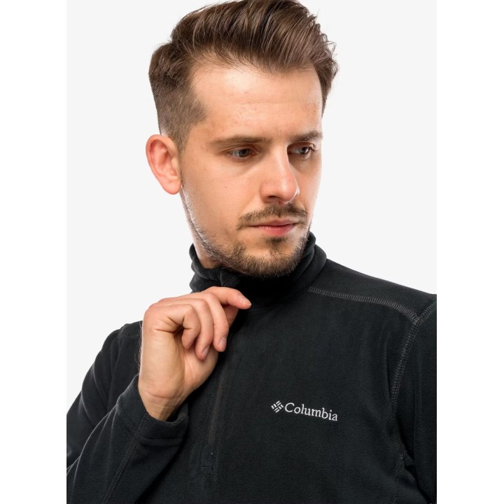 Jersey de forro polar Columbia Klamath Range II con media cremallera, negro, talla M