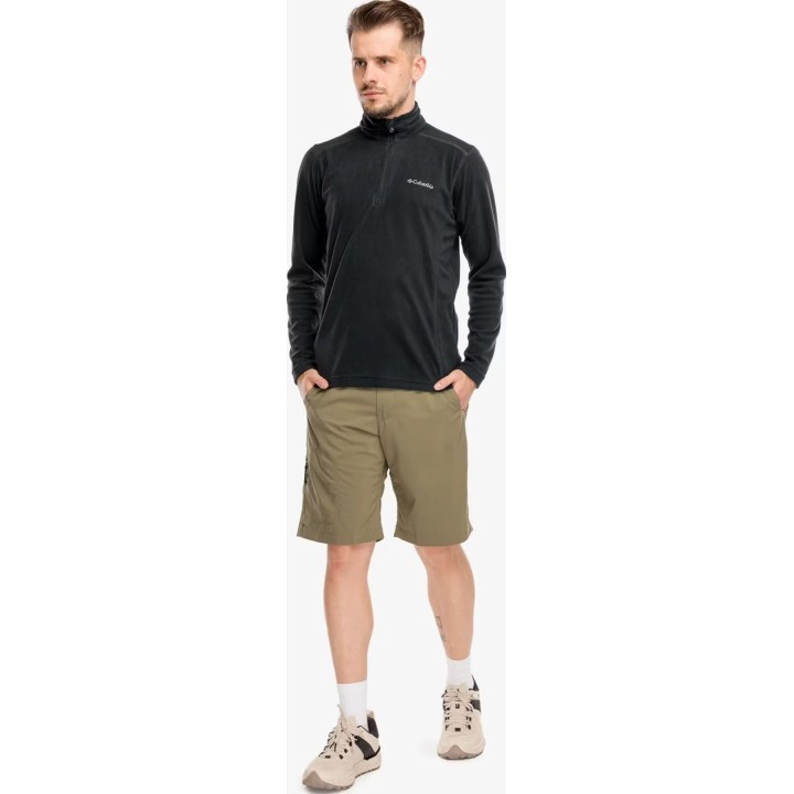 Jersey de forro polar Columbia Klamath Range II con media cremallera, negro, talla S