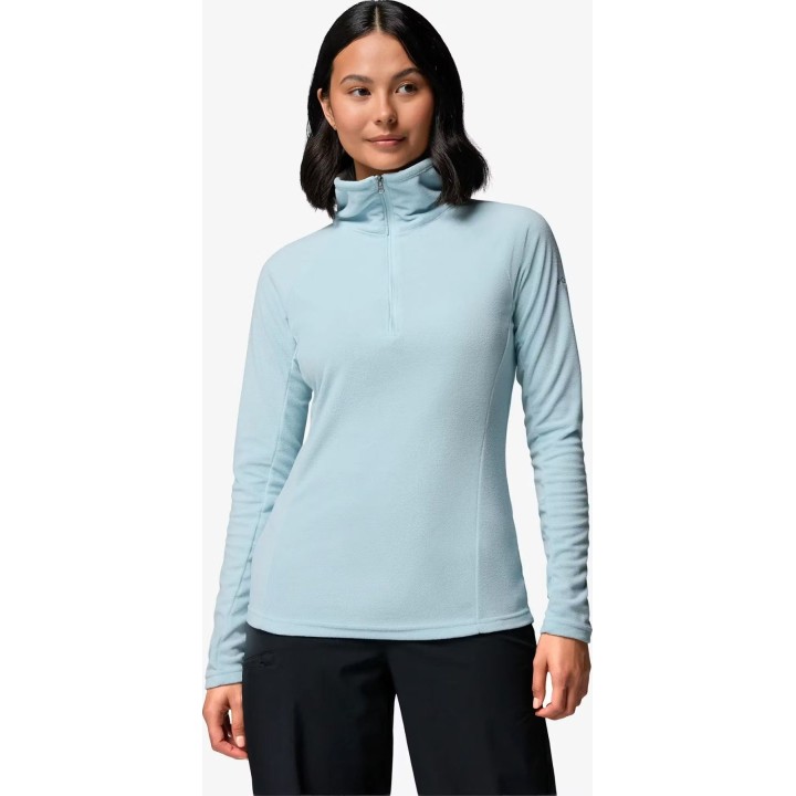Jersey de forro polar con media cremallera Columbia Glacial IV para mujer, color azul marino claro, talla M