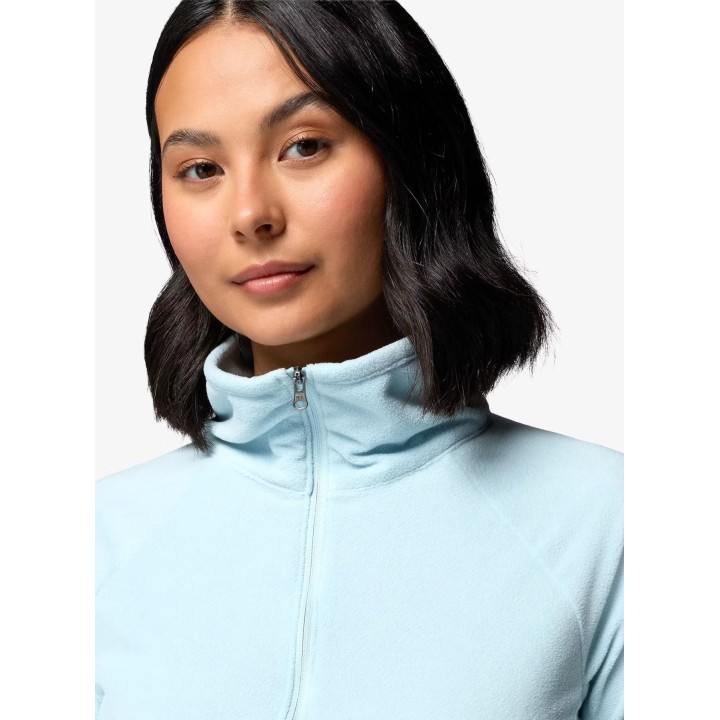 Jersey de forro polar con media cremallera Columbia Glacial IV para mujer, color azul marino claro, talla M