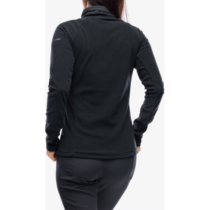 Jersey de forro polar con media cremallera Columbia Glacial IV para mujer, negro, talla M