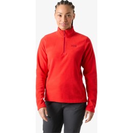Pullover in pile da donna Helly Hansen Daybreaker con mezza cerniera, colore Alert Red, taglia M