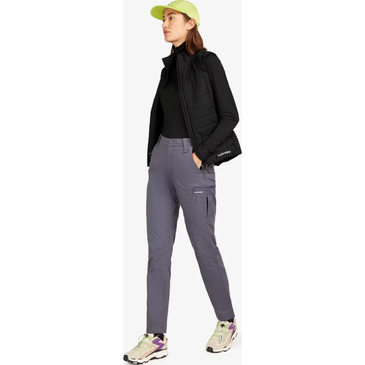 Jersey de manga larga con media cremallera Icebreaker Merino 200 Oasis para mujer, negro