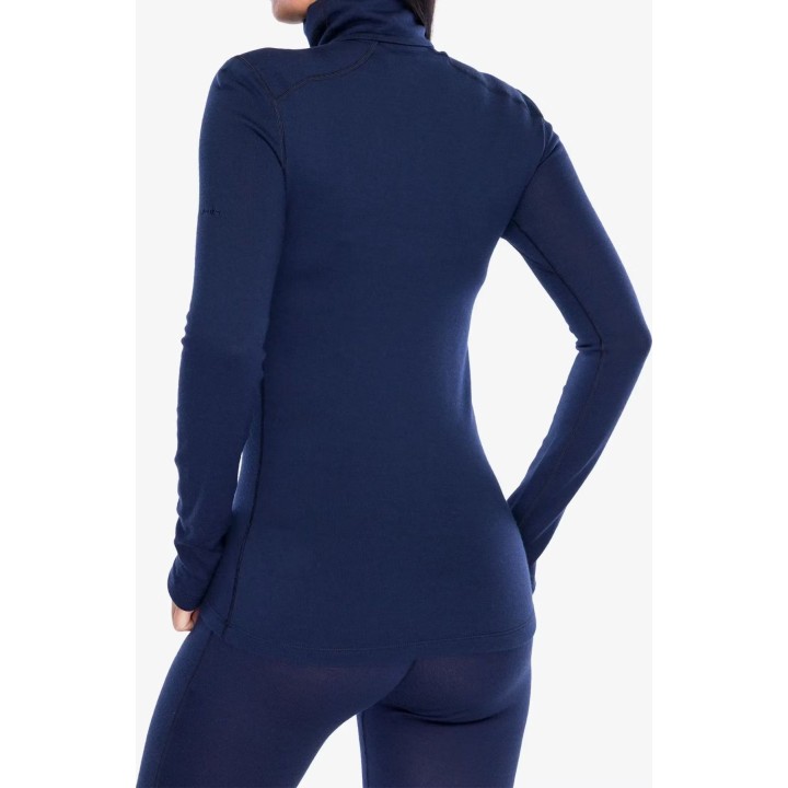 Icebreaker Merino 260 Tech Damen-Oberteil mit langem Ärmel und halbem Reißverschluss, Farbe: Midnight Navy, Größe: XS