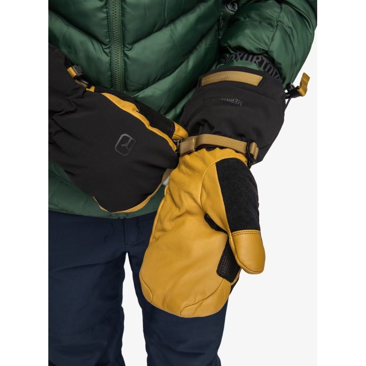Luvas Ortovox Merino Freeride para Homem, Wild Cumin, M