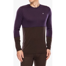 Ortovox 185 RockNWool Langarm-Shirt für Herren, Dark Wild Berry, Größe L