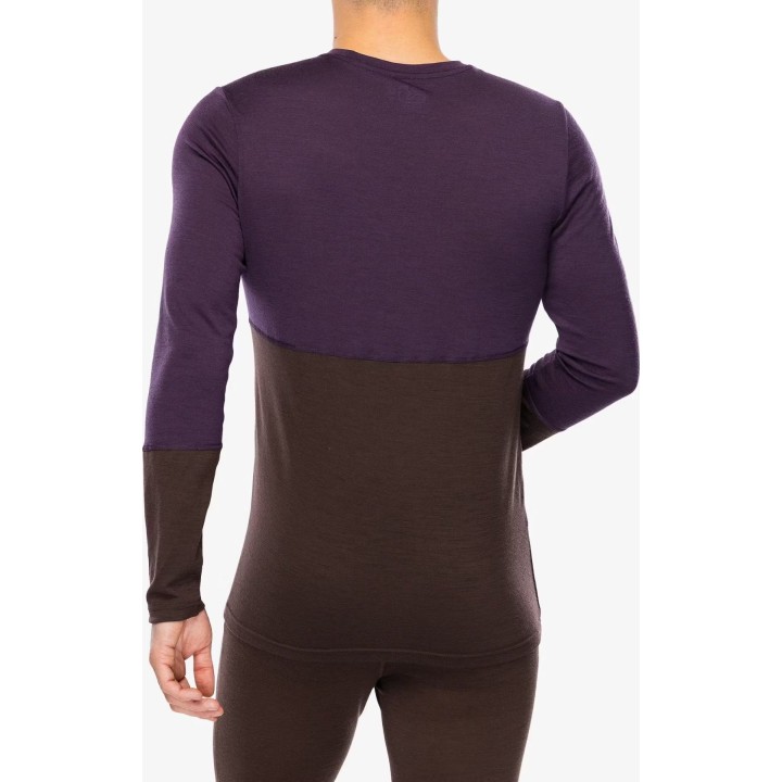 Ortovox 185 RockNWool à manches longues pour homme, couleur Dark Wild Berry, taille L