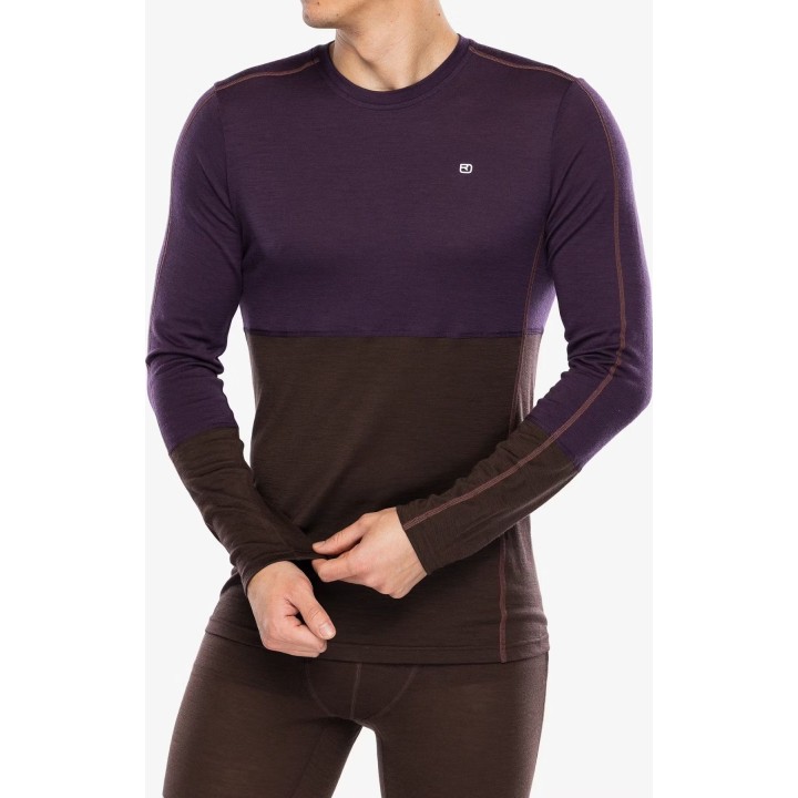 Ortovox 185 RockNWool Long Sleeve Men Dark Wild Berry L