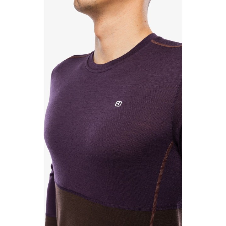 Ortovox 185 RockNWool Long Sleeve Men Dark Wild Berry L