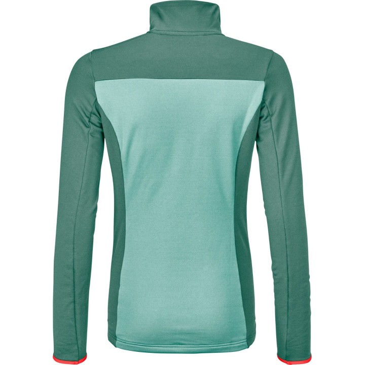 Ortovox Fleece Light Zip Neck para mujer, gris ártico, talla M