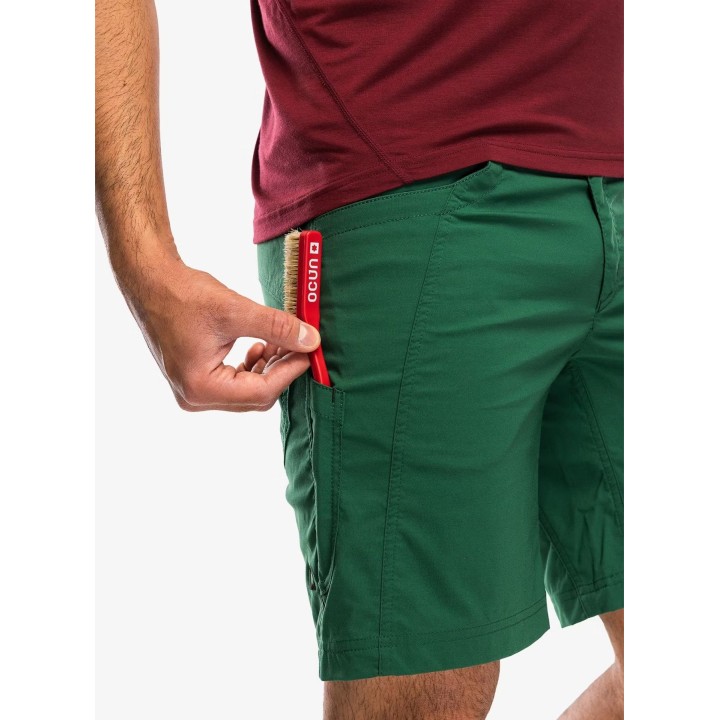 Pantalones cortos de escalada Ocun Mania Shorty, verde oscuro, talla XL
