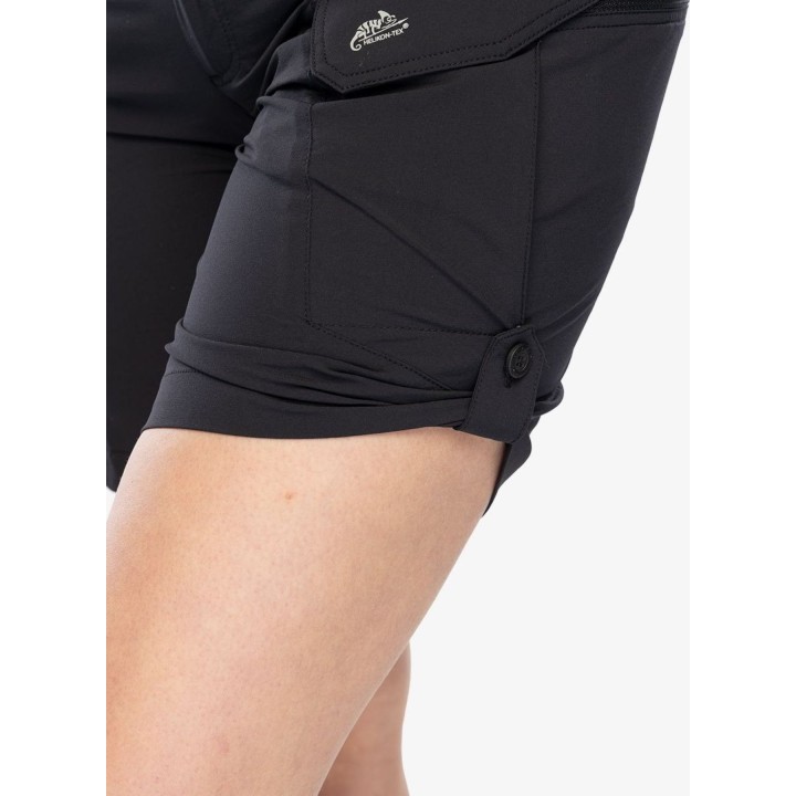 Pantalones cortos de montaña para mujer Helikon-Tex OTP 8.5, negros, talla L