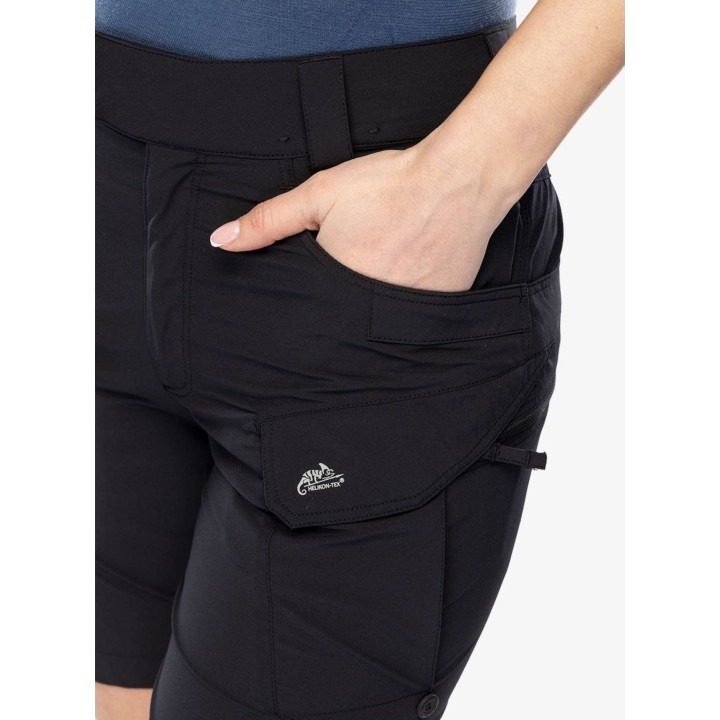 Pantalones cortos de montaña para mujer Helikon-Tex OTP 8.5, negros, talla L