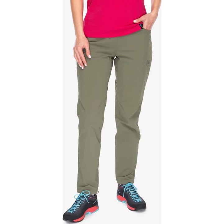 Pantalones de escalada La Sportiva Helixir para mujer, color Night Sky/Cypress, talla M