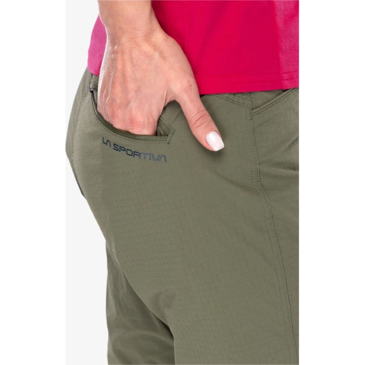 Pantalones de escalada La Sportiva Helixir para mujer, color Night Sky/Cypress, talla M