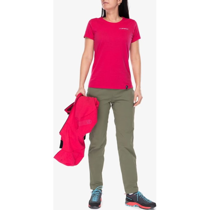 Pantalones de escalada La Sportiva Helixir para mujer, color Night Sky/Cypress, talla M