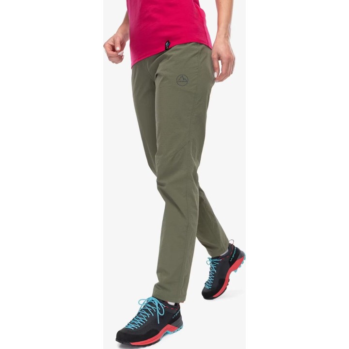 Pantalones de escalada La Sportiva Helixir para mujer, color Night Sky/Cypress, talla M