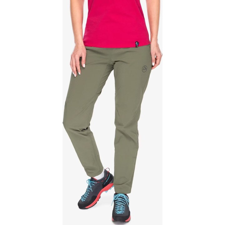 Pantalones de escalada La Sportiva Helixir para mujer, color Night Sky/Cypress, talla M