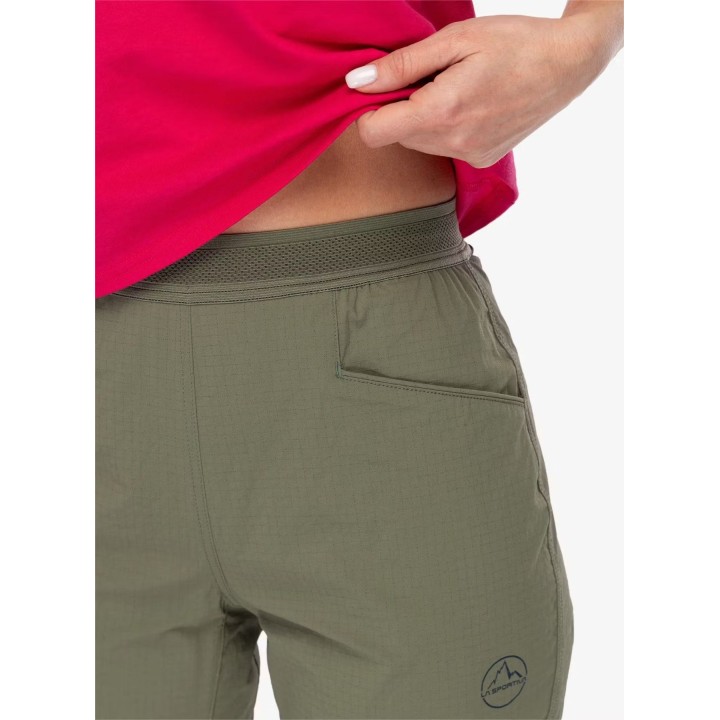 Pantalones de escalada La Sportiva Helixir para mujer, color Night Sky/Cypress, talla M