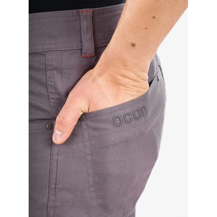 Pantalones de escalada Ocun Cronos, gris Excalibur, talla L