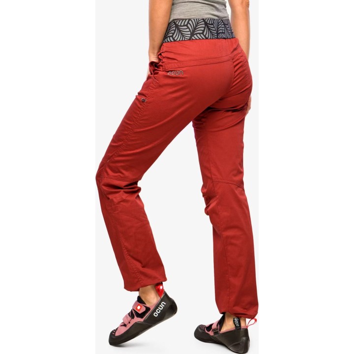 Pantalones de escalada Ocun Pantera para mujer, color vino, talla M