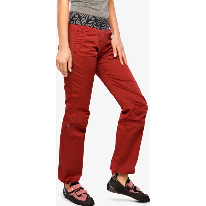 Pantalones de escalada Ocun Pantera para mujer, color vino, talla M
