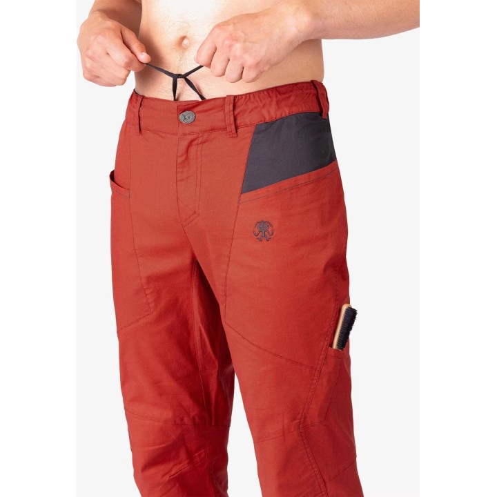 Pantalones de escalada Rafiki Crag, color Chili Oil/Graphite, talla L