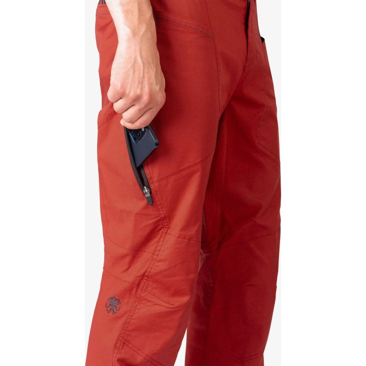 Pantalones de escalada Rafiki Crag, color Chili Oil/Graphite, talla L