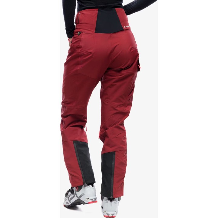 Pantalones de esquí de travesía para mujer Salewa Sella DST Hyb, color Syrah