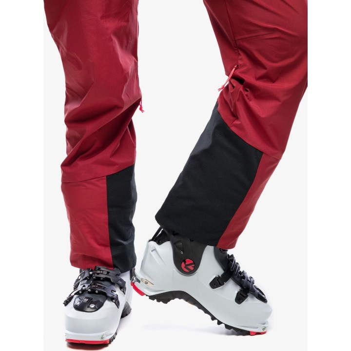 Pantalones de esquí de travesía para mujer Salewa Sella DST Hyb, color Syrah