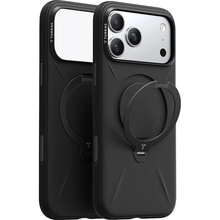 TORRAS QPro Silicone Case - Compatible with MagSafe for iPhone 17 Pro Max (Obsidian Black)