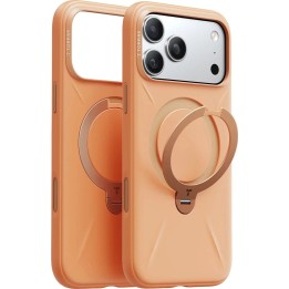 Capa de silicone TORRAS QPro para iPhone 17 Pro compatível com MagSafe (laranja energético)